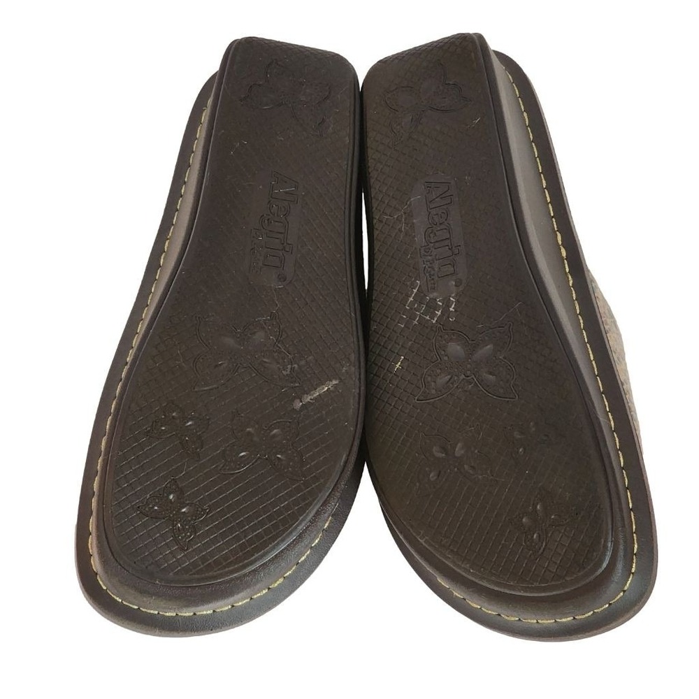 ALEGRIA Kylee Wide Sandals Slide Multi-color Snake Print Leather Adjustable 38 8 - Picture 7 of 7